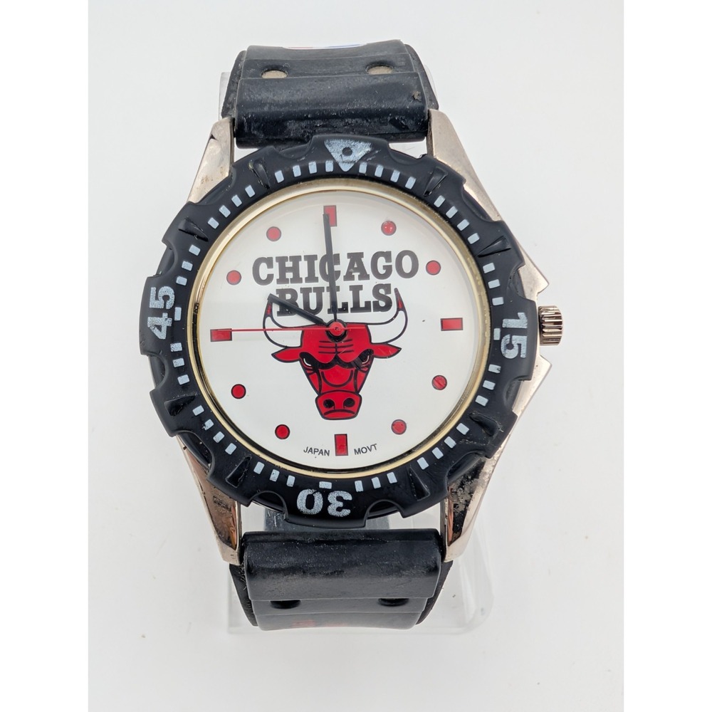 Vintage 90's Chicago Bulls 5 Time NBA Championship Watch- New Battery